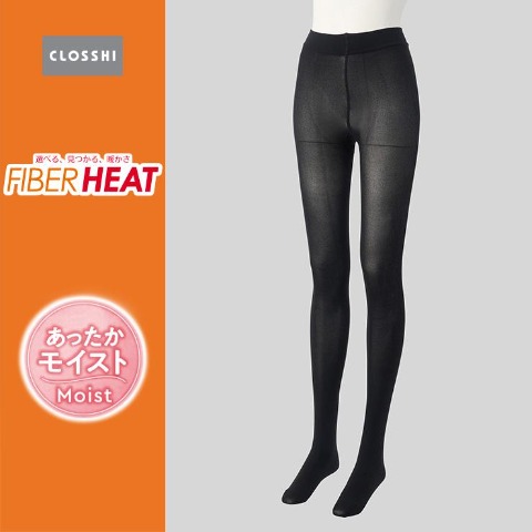 レディース　裏起毛タイツ 60デニール（FIBER HEAT あったかモイスト）