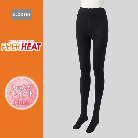 レディース　裏起毛タイツ 120デニール（FIBER HEAT あったかモイスト）