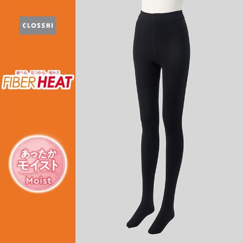 レディース　裏起毛タイツ 160デニール（FIBER HEAT あったかモイスト）