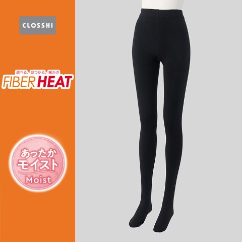 レディース　裏起毛タイツ 240デニール（FIBER HEAT あったかモイスト）S-M