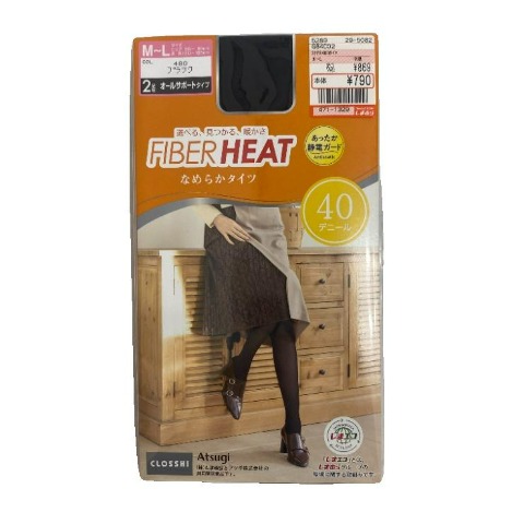 レディース　2足組40デニールタイツ（FIBER HEAT）