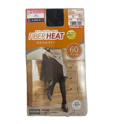 レディース　2足組60デニールタイツ（FIBER HEAT）