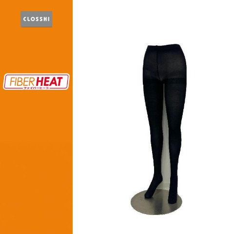レディース　2足組80デニール着圧タイツ（FIBER HEAT）