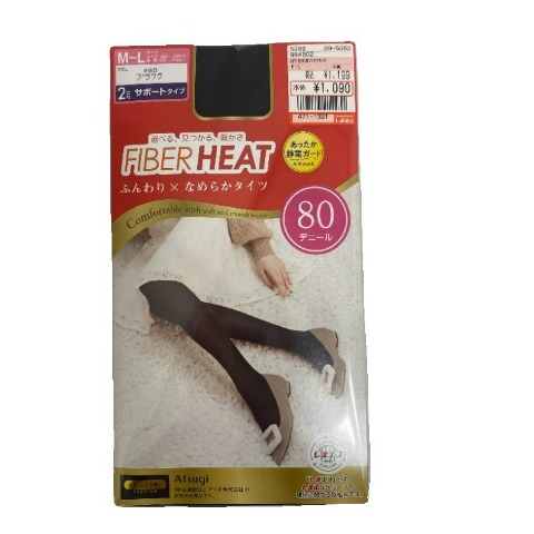 レディース　2足組80デニールタイツ（FIBER HEAT PREMIUM）