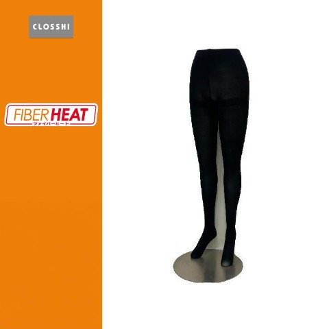 レディース　2足組110デニールタイツ ゆったりサイズ（FIBER HEAT PREMIUM）