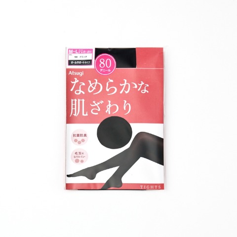 レディース　タイツ5足セット 80デニール（Atsugi）なめらかな肌ざわり