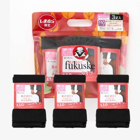 レディース　3足組タイツ 110デニール相当（福助）