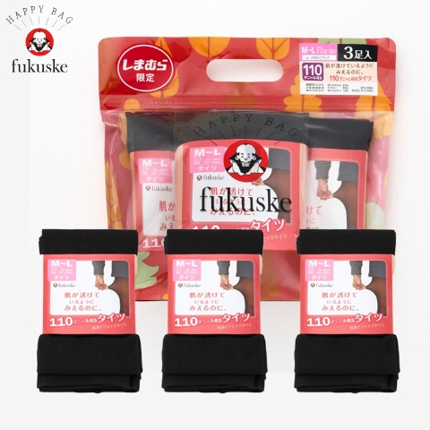 レディース　3足組タイツ 110デニール相当（福助）