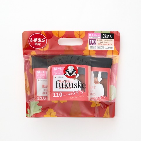 レディース　3足組タイツ 110デニール相当（福助）