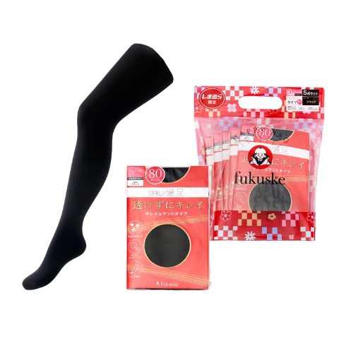 レディース　タイツ　Daily満足　ハッピーバッグ　5点セット　80デニール