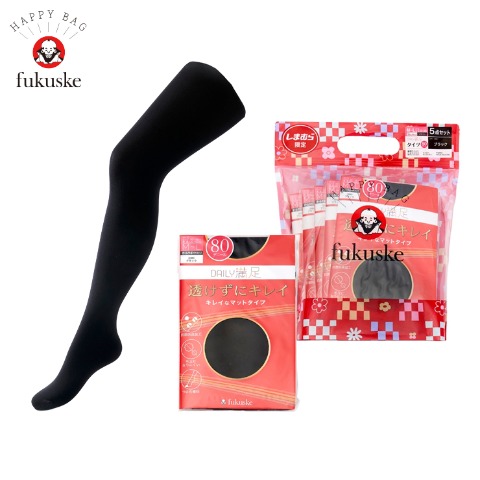 レディース　タイツ　Daily満足　ハッピーバッグ　5点セット　80デニール