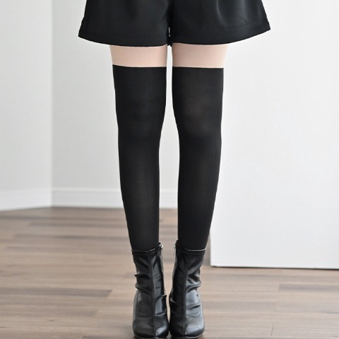 レディース　フェイクオーバーニータイツ（MUMU）