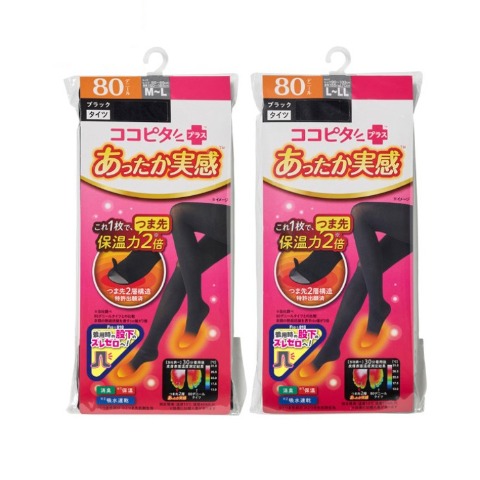 レディース　ナイロンタイツ 80デニール（ココピタ あったか実感）