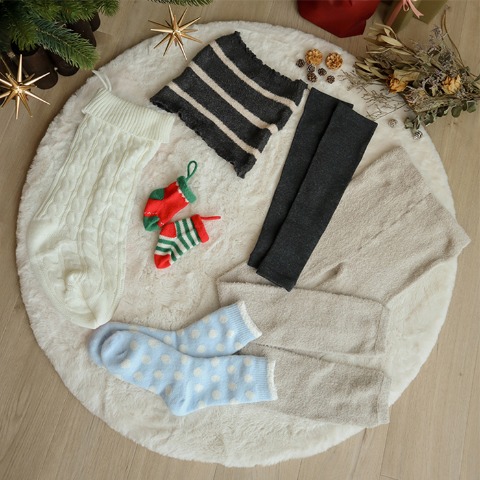 レディース ソックス　ハッピーバッグ（terawear emu）クリスマスオーナメント付