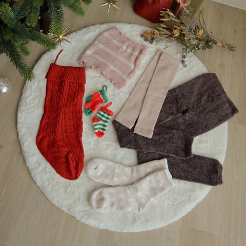 レディース ソックス　ハッピーバッグ（terawear emu）クリスマスオーナメント付