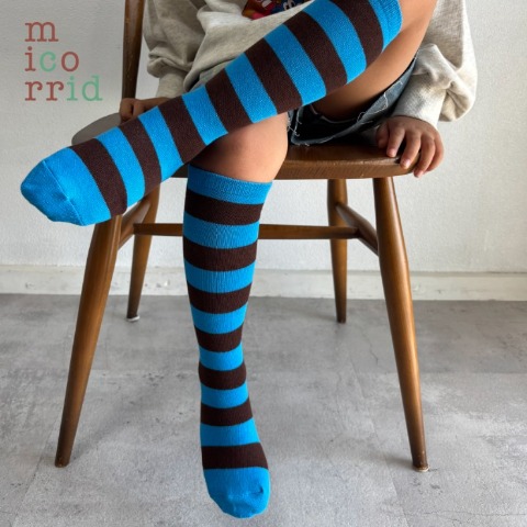 キッズ　ハイソックス（15-20cm・micorrid×チマジロ）