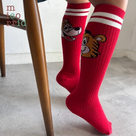 キッズ　ハイソックス（15-20cm・micorrid×チマジロ）