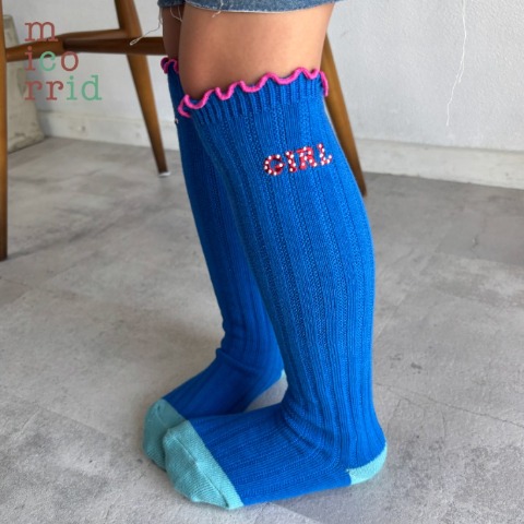 キッズ　ハイソックス（15-20cm・micorrid×チマジロ）
