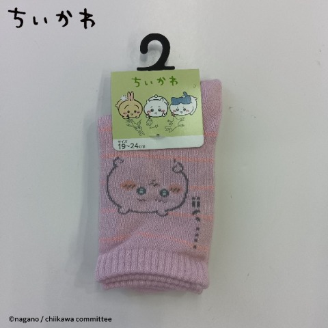 キッズ　クルーソックス（19-24cm・ちいかわ）