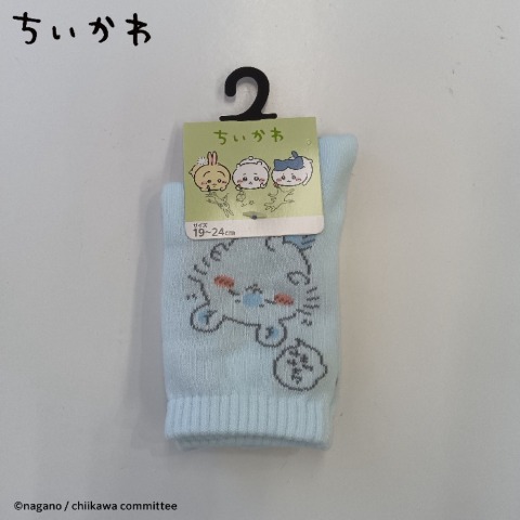 キッズ　クルーソックス（19-24cm・ちいかわ）