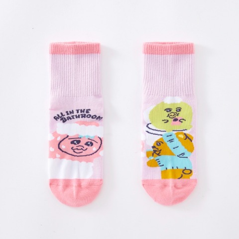 キッズ クォーターソックス 3足組（19-24cm・おぱんちゅうさぎ）
