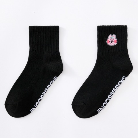 キッズ クォーターソックス 3足組（19-24cm・おぱんちゅうさぎ）