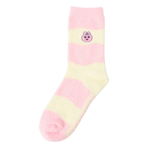 キッズ もこもこ靴下 2足組（19-24cm・おぱんちゅうさぎ）
