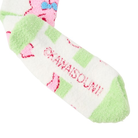 キッズ もこもこ靴下 2足組（19-24cm・おぱんちゅうさぎ）