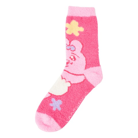 キッズ もこもこ靴下 2足組（19-24cm・おぱんちゅうさぎ）