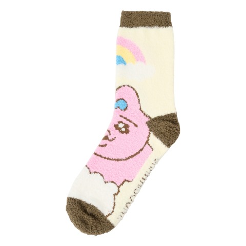 キッズ もこもこ靴下 2足組（19-24cm・おぱんちゅうさぎ）