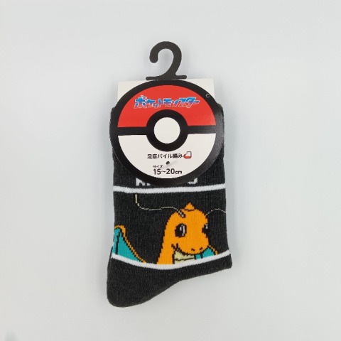 キッズ　底パイルクルーソックス（15-20cm・ポケットモンスター）