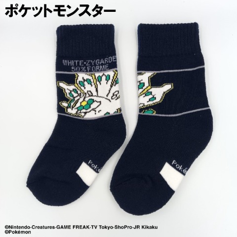 キッズ　底パイルクルーソックス（15-20cm・ポケットモンスター）