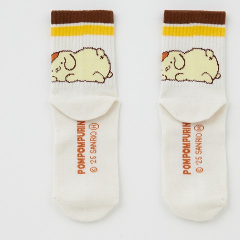 キッズ　ソックス（19-24cm・ポムポムプリン）