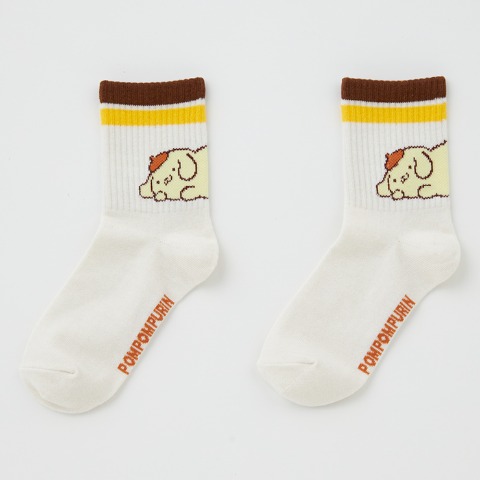 キッズ　ソックス（19-24cm・ポムポムプリン）