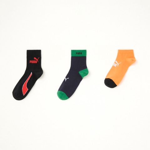 キッズ　ブランドソックス　ハッピーバッグ　6点セット（21-23・23-25cm　PUMA）