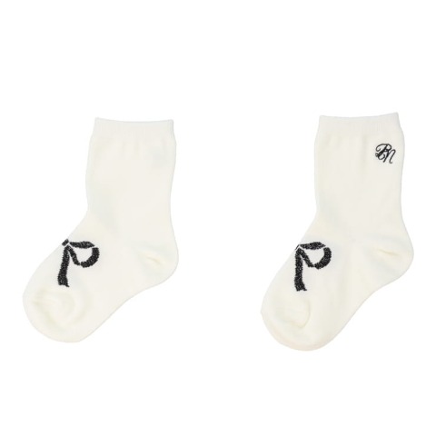 キッズ　クルーソックス（15-20cm・青木菜花）