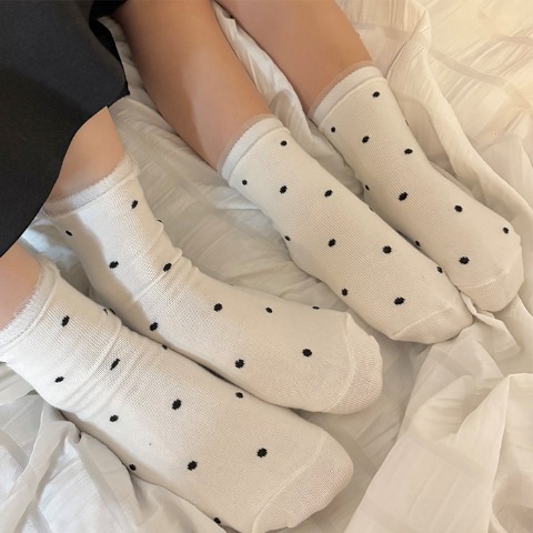 キッズ　クルーソックス（15-20cm・青木菜花）