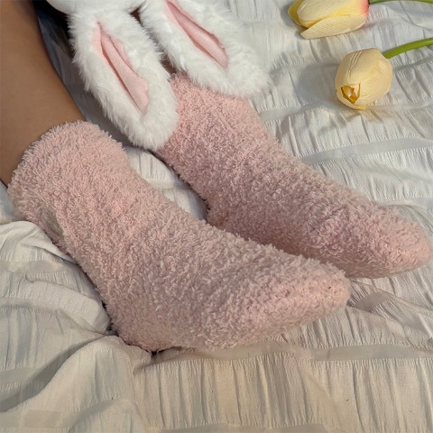 キッズ　クルーソックス（15-20cm・青木菜花）