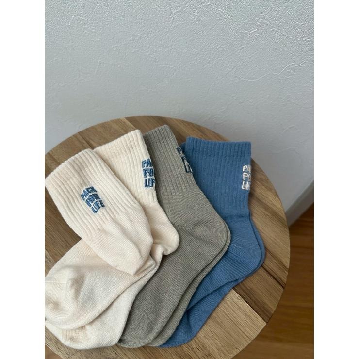 キッズ 3足組ソックス（19-24cm）（アウトドアプロダクツ×yuriさん