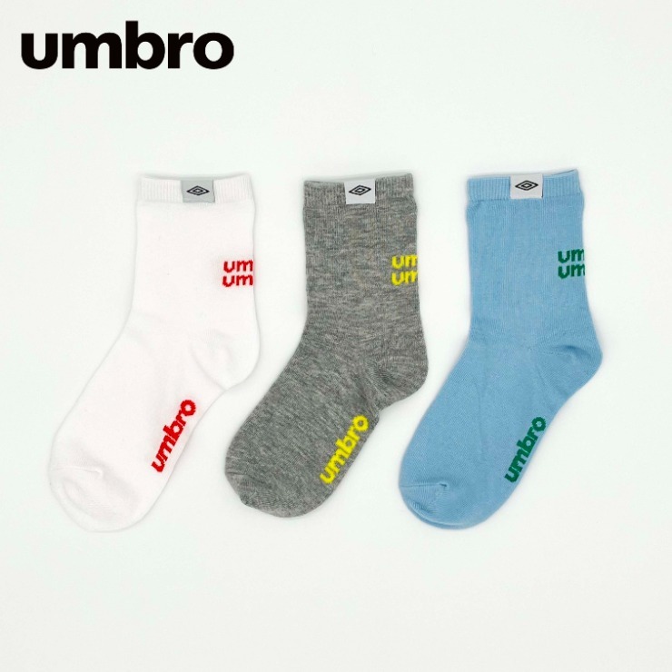 キッズ 3足組ソックス（19-24cm）（umbro×rumi） | しまむら