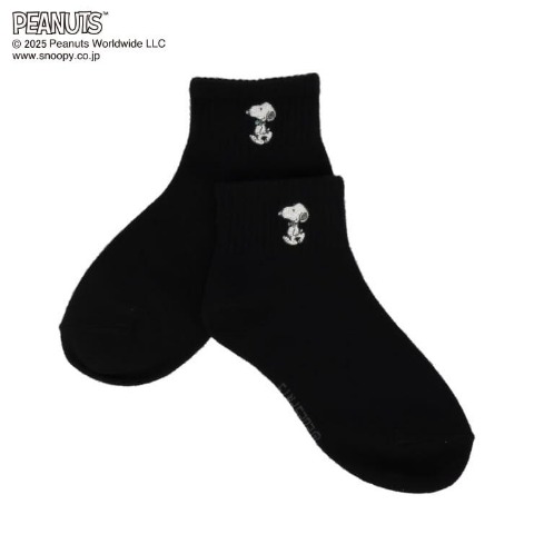 キッズ　3足組クォーターソックス（19-24cm・PEANUTS）