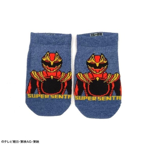 キッズ　甲メッシュスニーカーインソックス（15-20cm・戦隊）