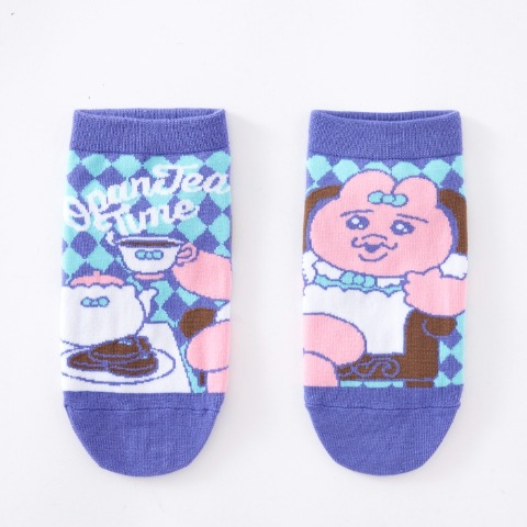 キッズ スニーカーソックス 3足組（19-24cm・おぱんちゅうさぎ）