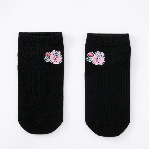 キッズ スニーカーソックス 3足組（19-24cm・おぱんちゅうさぎ）
