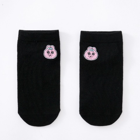 キッズ スニーカーソックス 3足組（19-24cm・おぱんちゅうさぎ）
