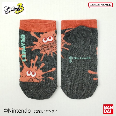 キッズ　スニーカーインソックス（19-24cm・スプラトゥーン3）