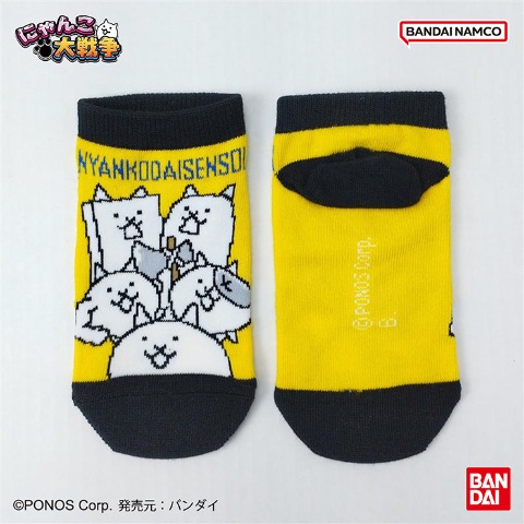 キッズ　スニーカーインソックス（15-20/19-24cm・にゃんこ大戦争）