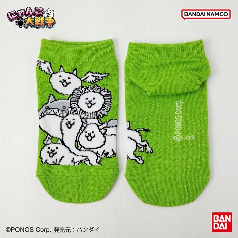 キッズ　スニーカーインソックス（15-20/19-24cm・にゃんこ大戦争）