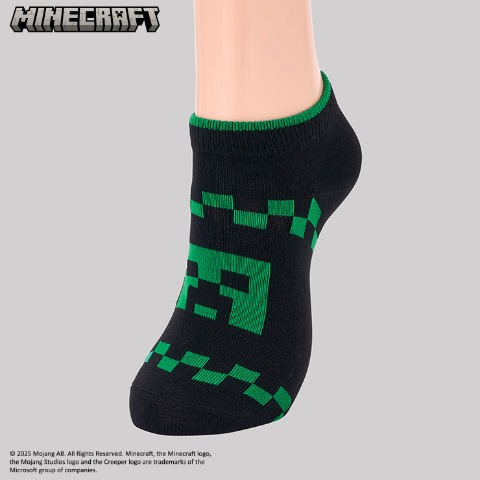 キッズ スニーカーソックス（19-24cm・マインクラフト）