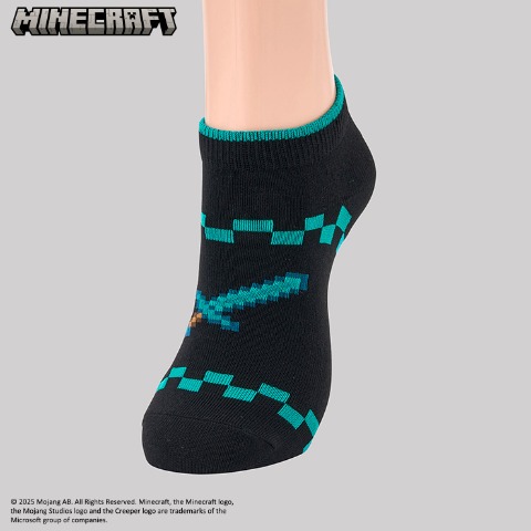 キッズ スニーカーソックス（19-24cm・マインクラフト）